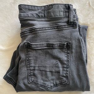 American Eagle Stretch Mom Jeans | Washed Black| size 8